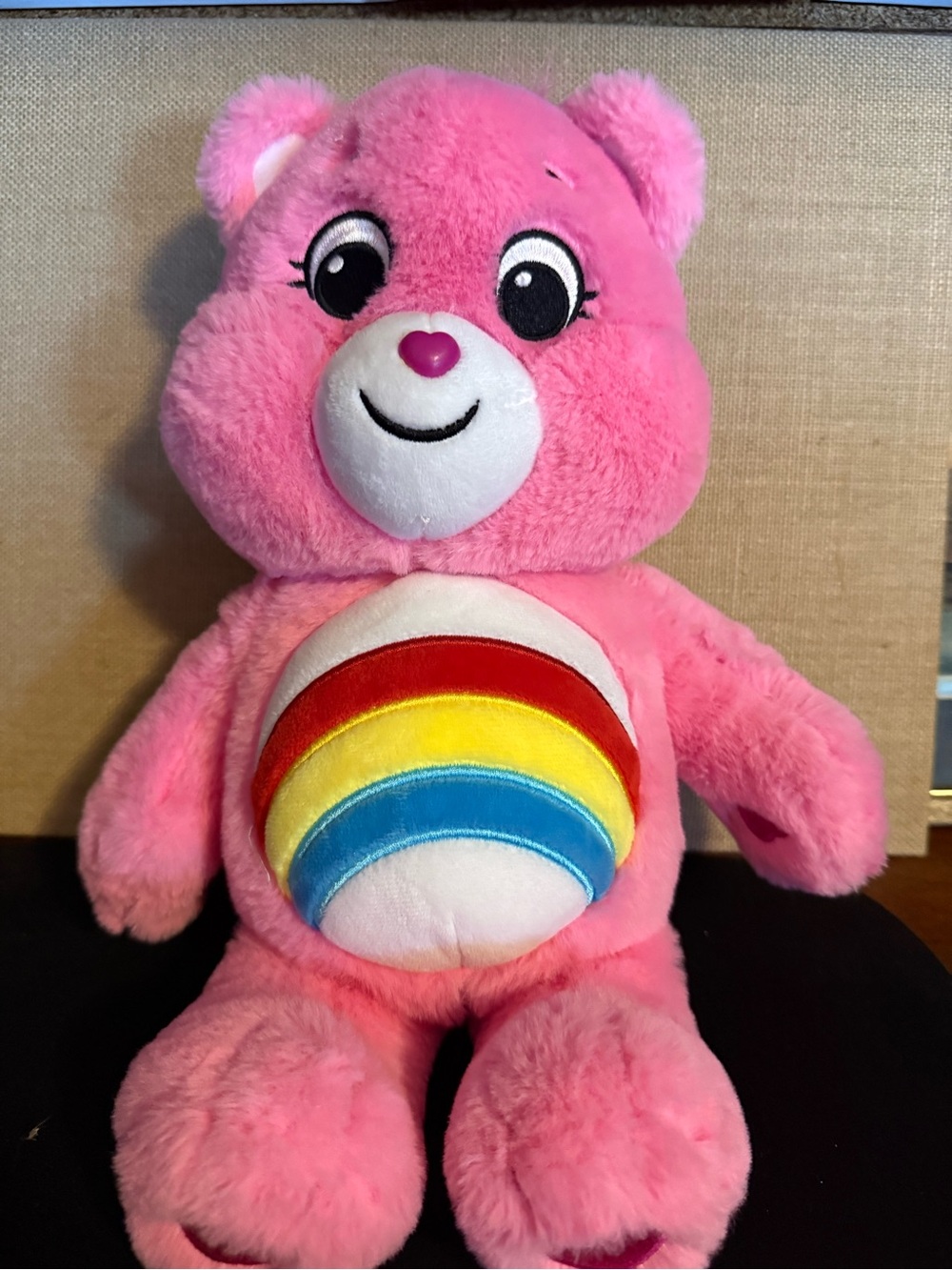 Care Bears Pink Rainbow Belly Plush Bear